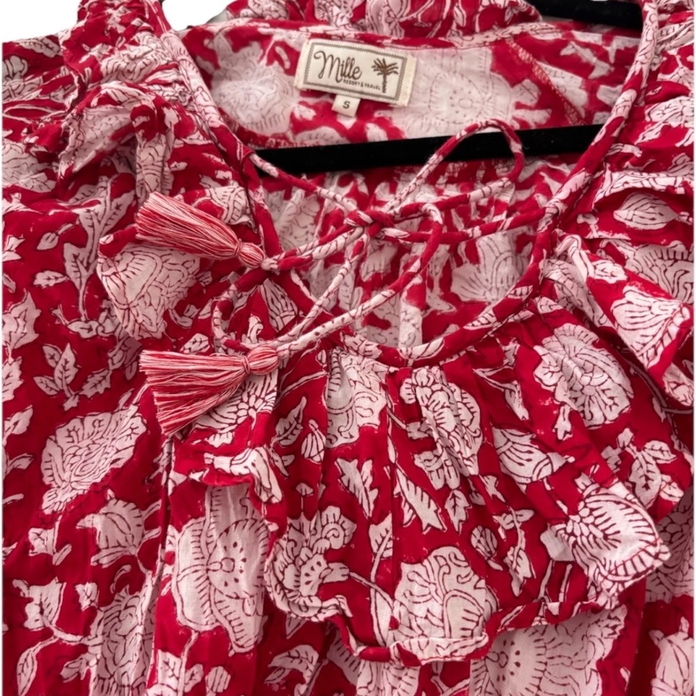 Mille Red Floral Maxi Dress
